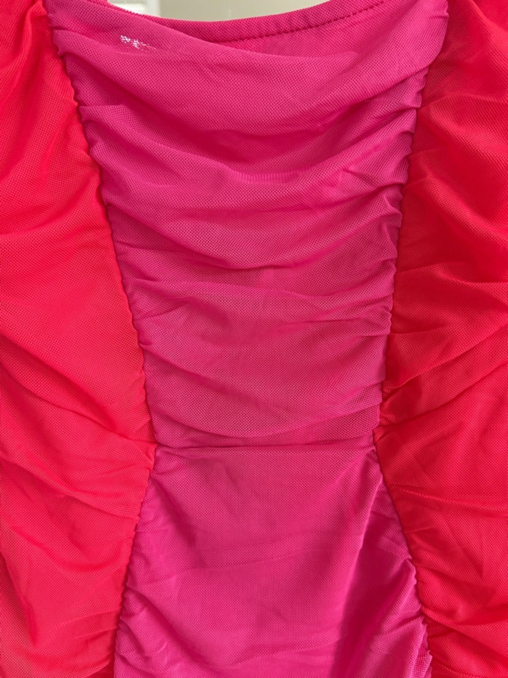NWT ASOS DESIGN - Pink and Red Ruched Bodycon Midi Dress - Picture 5 of 9